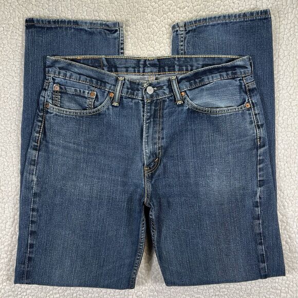 Levi’s 514 Jeans Men’s 36x34 Blue Straight Leg Classic Fit Denim - Picture 1 of 10